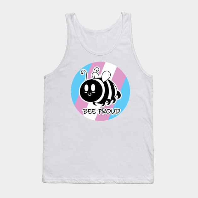 Bee Proud Transgender Flag Tank Top by JadedOddity